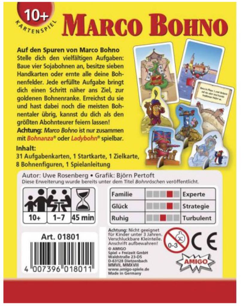 Bohnanza: Marco Bohno  (1-7) board game collectible - Main Image 2