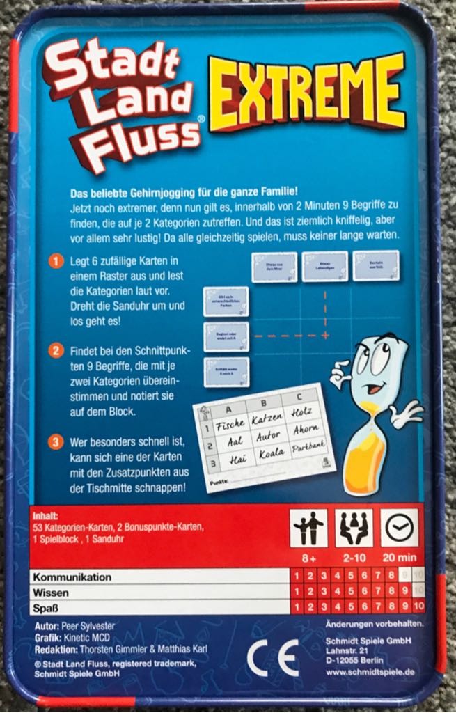 Stadt Land Fluss Extreme  (2-10) board game collectible - Main Image 2