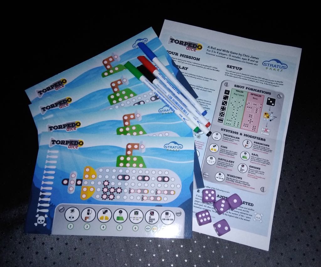 Torpedo Dice  (1-4) board game collectible - Main Image 2