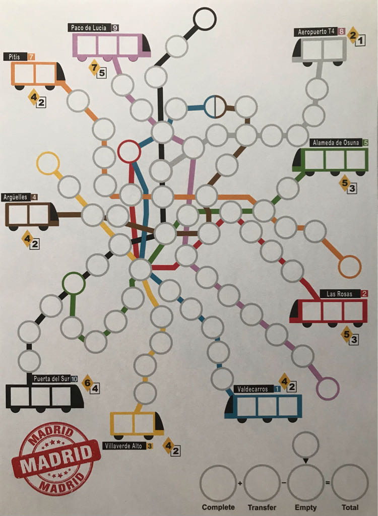 MetroX, Madrid  (1-8) board game collectible - Main Image 2