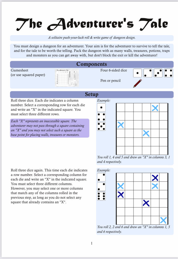 Adventurer‘s Tale, The  (1-6) board game collectible - Main Image 2
