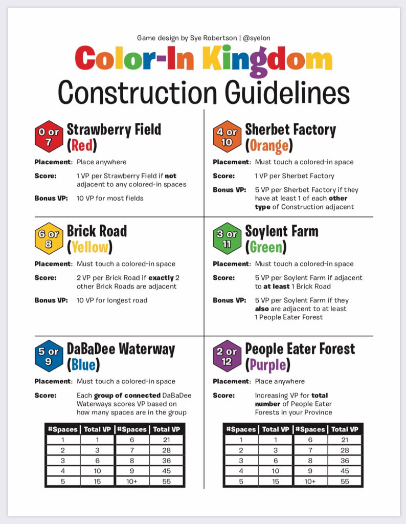 Color-In Kingdom  (1-6) board game collectible - Main Image 2