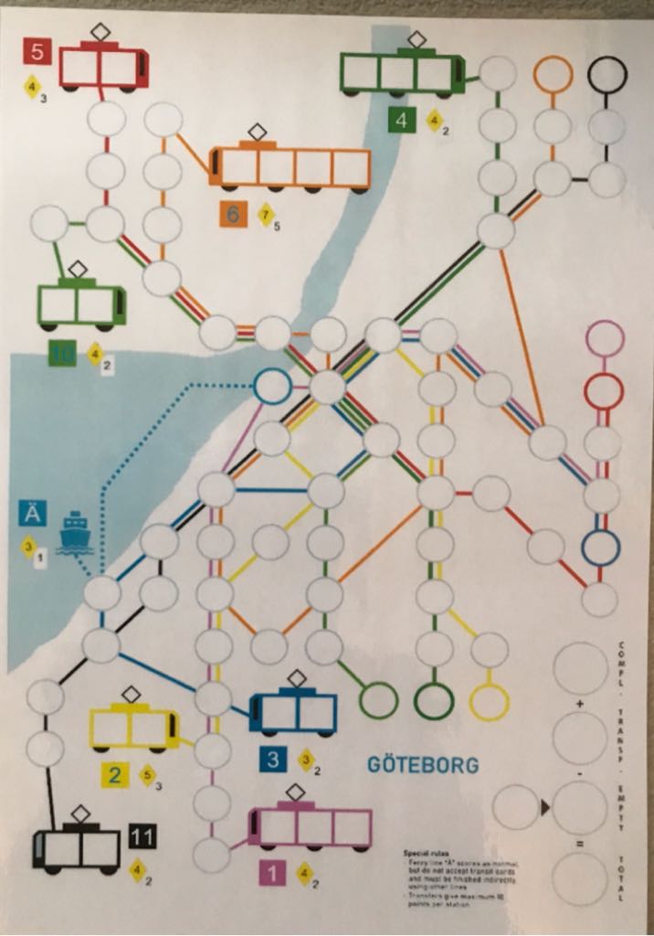 MetroX, Göteborg  (1-6) board game collectible - Main Image 2