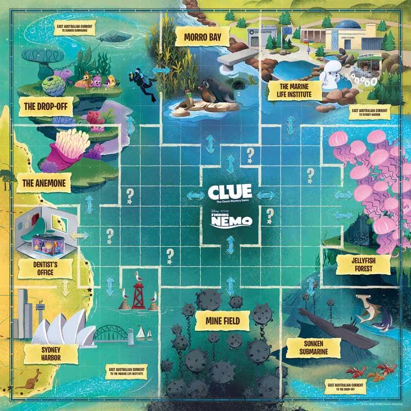 CLUE® FINDING NEMO Edition  (2-6) board game collectible [Barcode 700304156266] - Main Image 3
