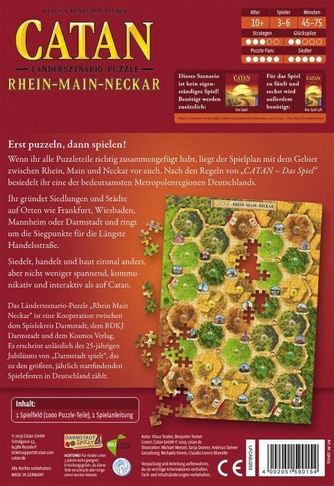 CATAN - „Rhein-Main-Neckar“ Länderszenario-Puzzle  (3-6) board game collectible [Barcode 4002051590154] - Main Image 2