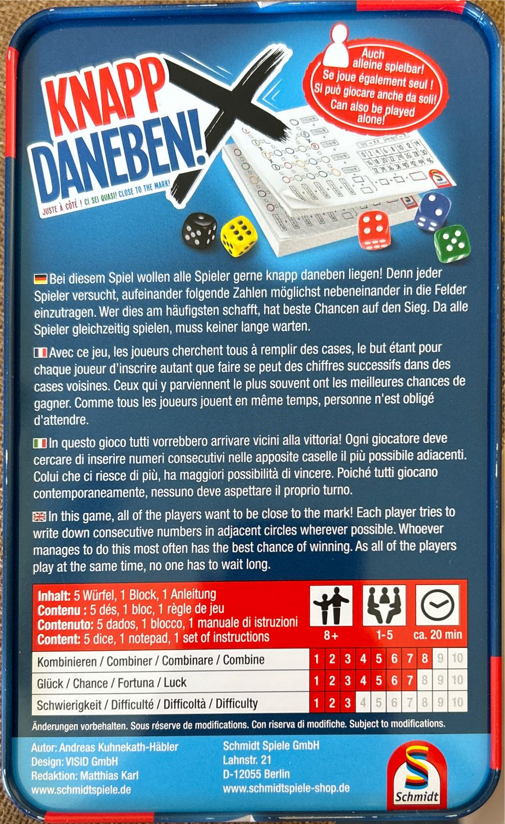 Knapp Daneben!  (1-5) board game collectible [Barcode 4001504514266] - Main Image 3