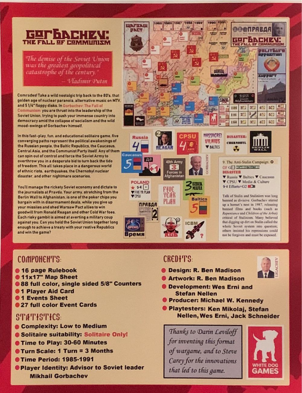 Gorbachev: The Fall of Communism  (1) board game collectible - Main Image 2