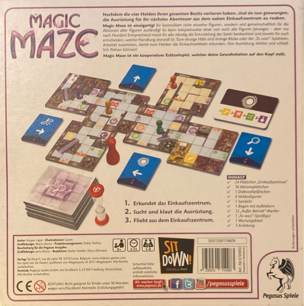 Magic Maze German Edition Nominated Game Of The Year  (1-8) board game collectible [Barcode 4250231714283] - Main Image 3