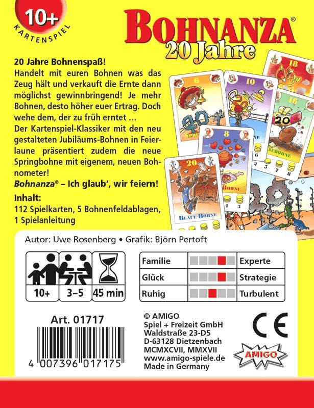 BOHNANZA - 20 Jahre Edition  (3-5) board game collectible [Barcode 4007396017175] - Main Image 2