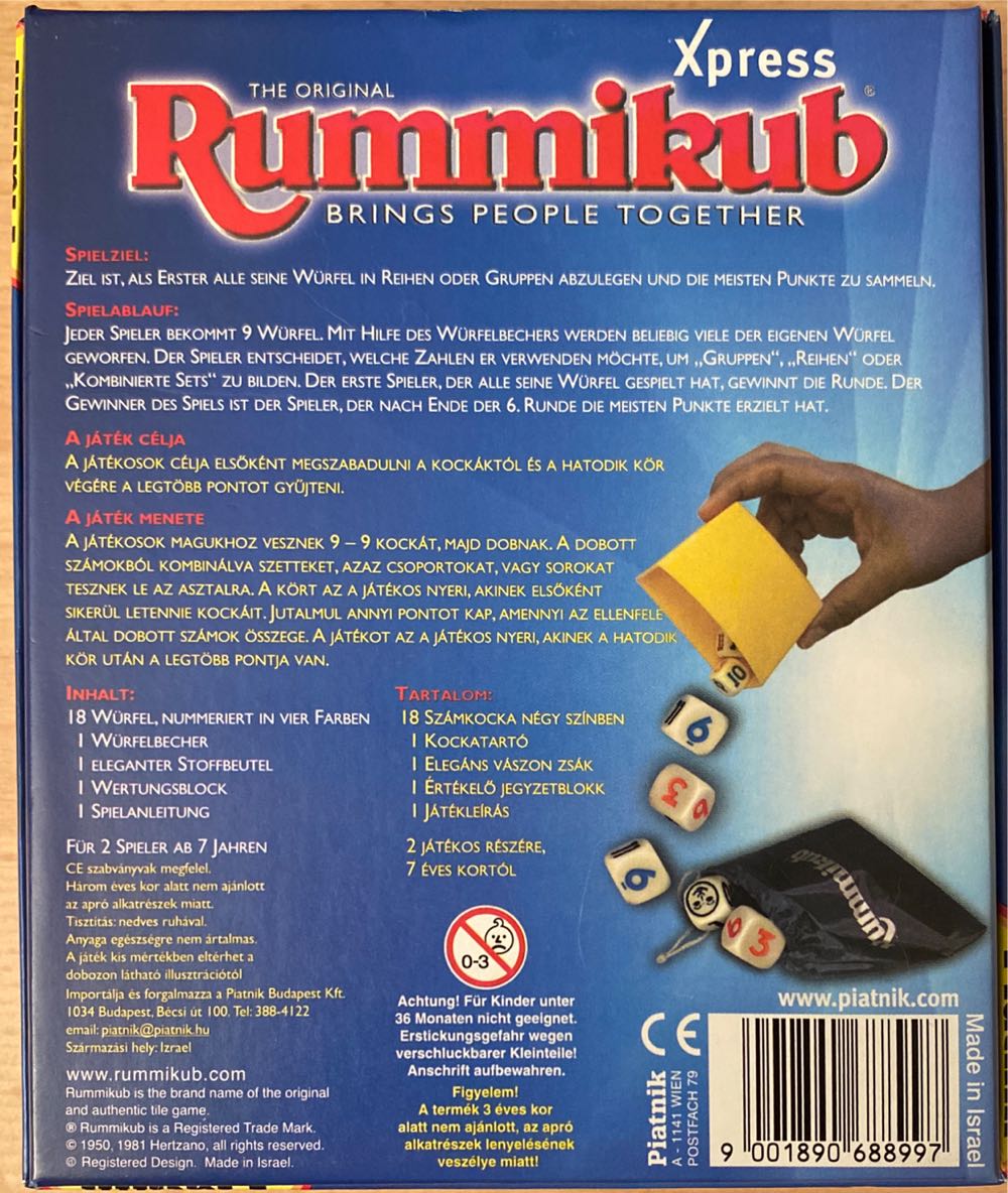 Rummikub Xpress  (2) board game collectible [Barcode 9001890688997] - Main Image 2
