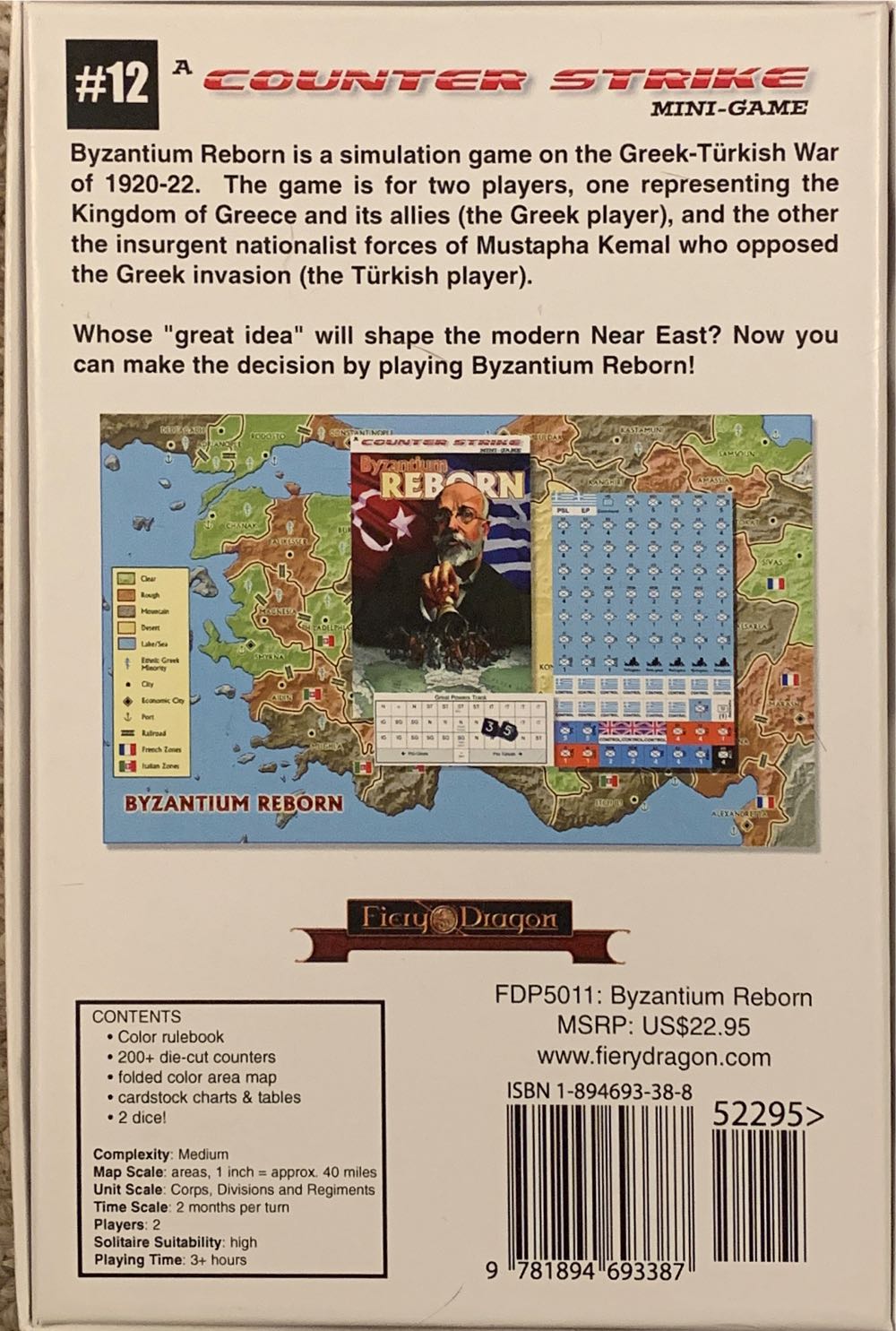 Counter Strike Mini-Game #12: Byzantium Reborn  (1-2) board game collectible [Barcode 9781894693387] - Main Image 2