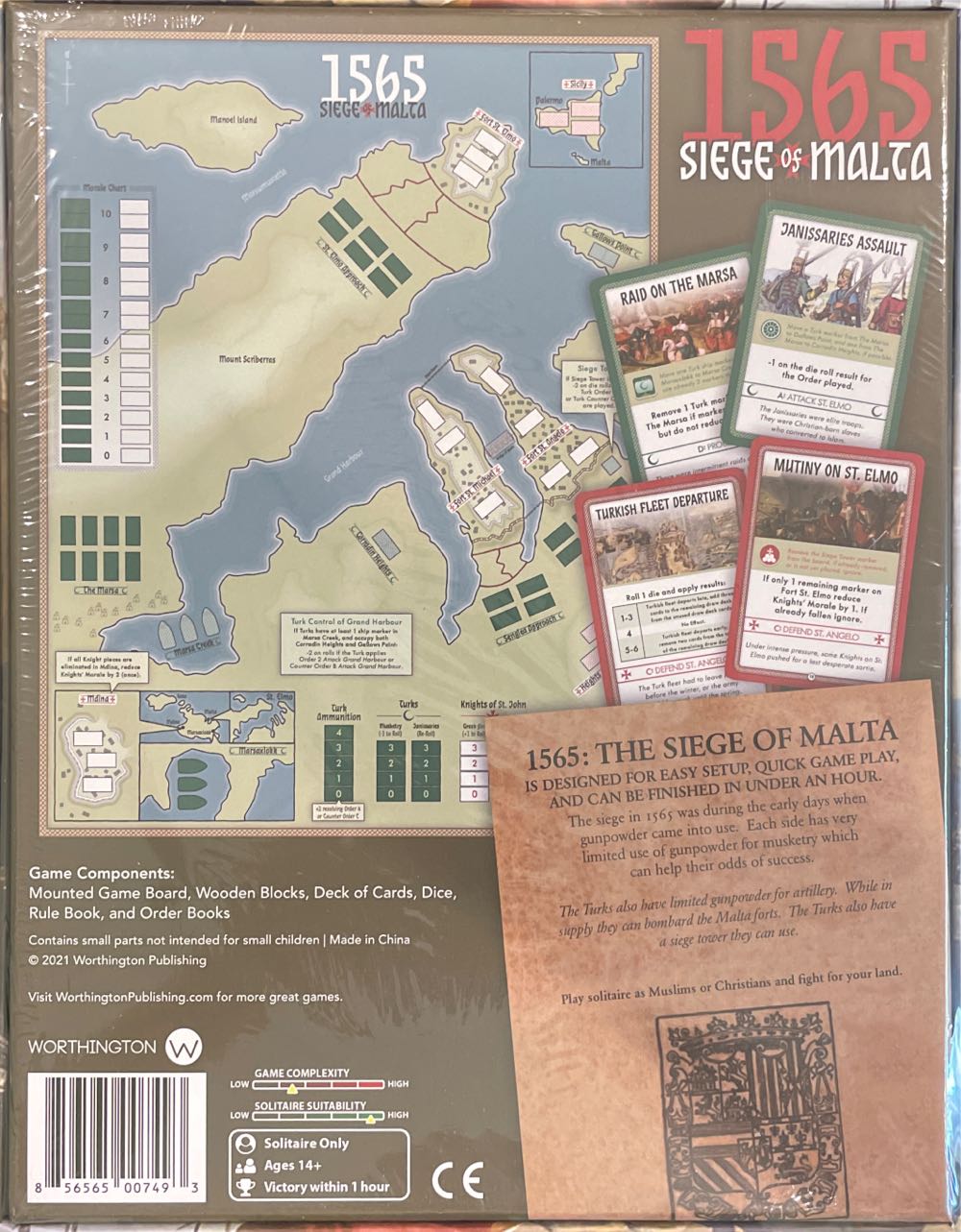 1565: The Siege Of Malta  (1) board game collectible [Barcode 856565007493] - Main Image 2