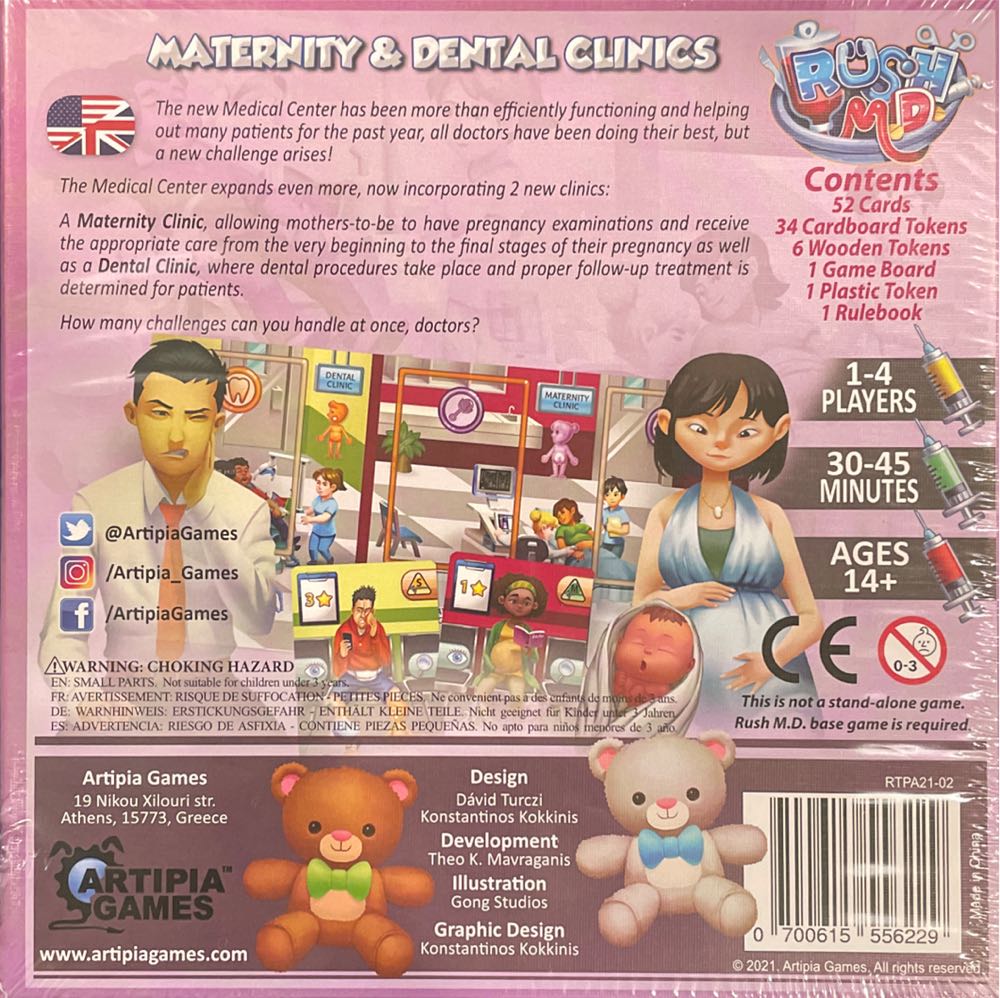 Rush MD: Maternity & Dental Clinics  board game collectible [Barcode 700615556229] - Main Image 2