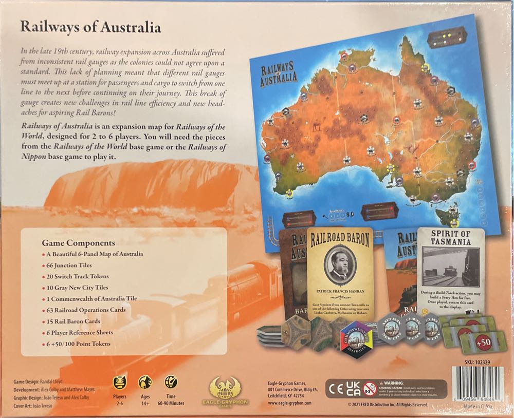 Railways of Australia  (2-6) board game collectible [Barcode 609456648462] - Main Image 2