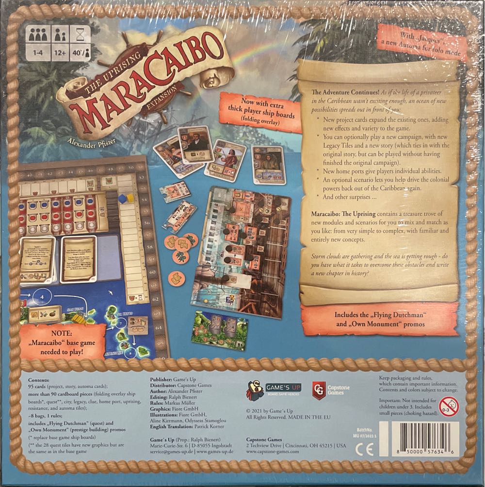 Maracaibo: The Uprising Expansion  (1-4) board game collectible [Barcode 850000576346] - Main Image 2