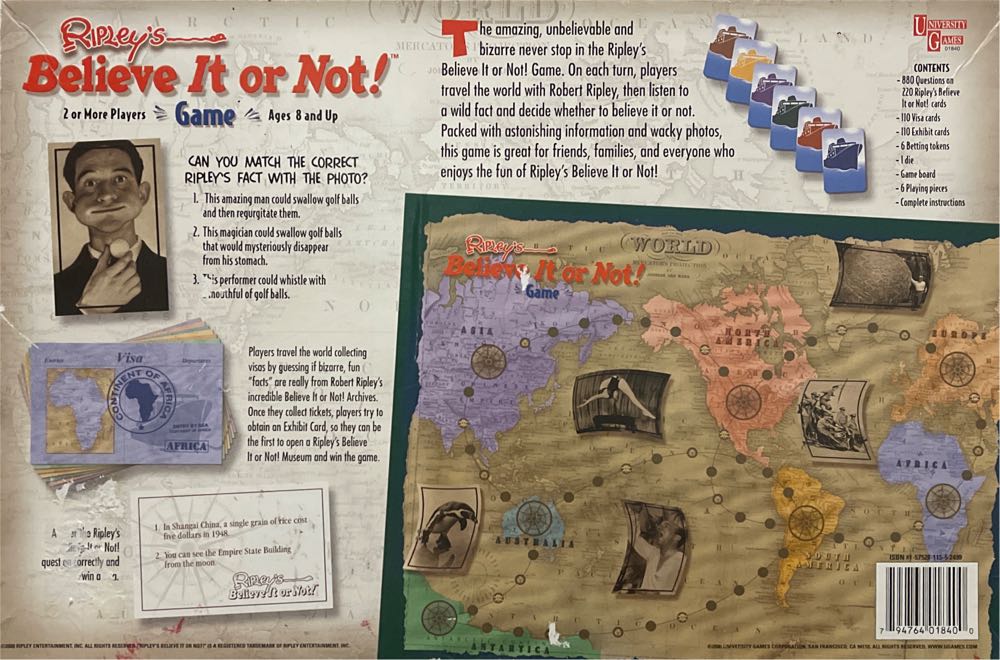 Ripley’s Believe It Or Not!  (2+) board game collectible [Barcode 794764018400] - Main Image 2
