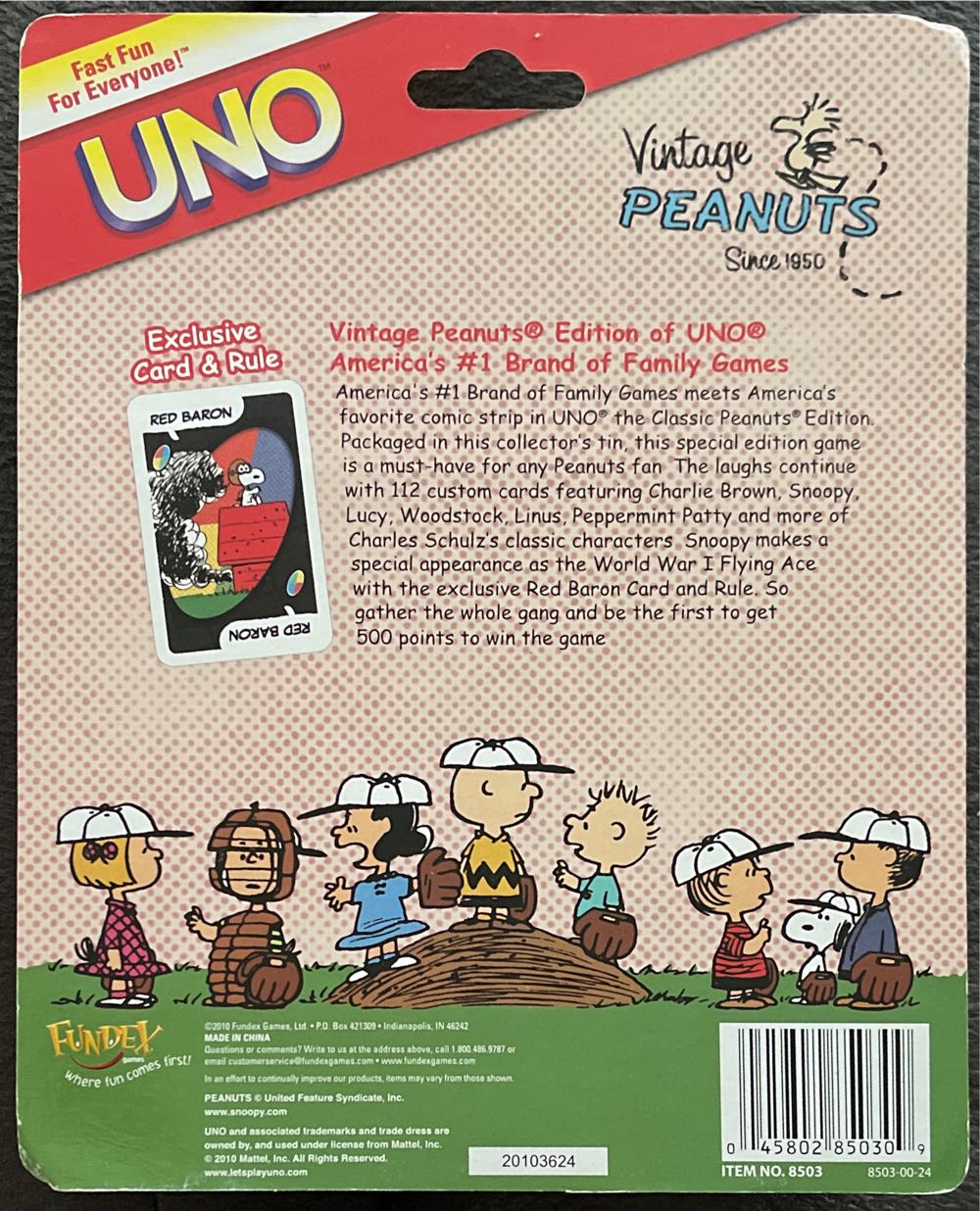 Peanuts Uno Tin  board game collectible - Main Image 2