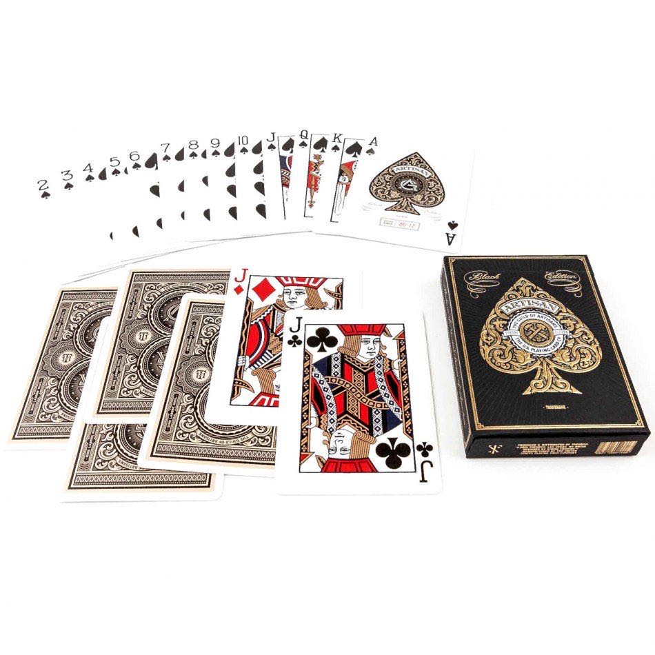 “Artisans” (Black Edition) - Theory11 Playing Card Deck  (1+) board game collectible [Barcode 702921431801] - Main Image 3