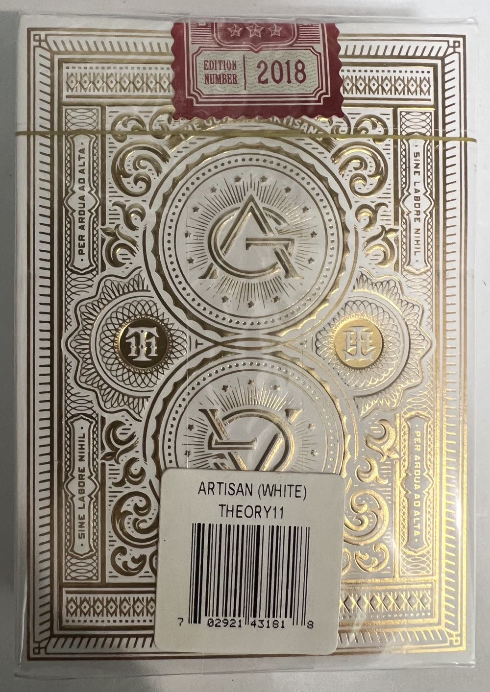 Artisan Playing Cards White  board game collectible [Barcode 702921431818] - Main Image 2