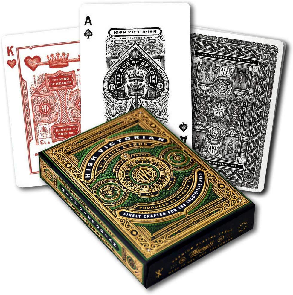 High Victorian Green Playing Cards  board game collectible [Barcode 702921432204] - Main Image 2