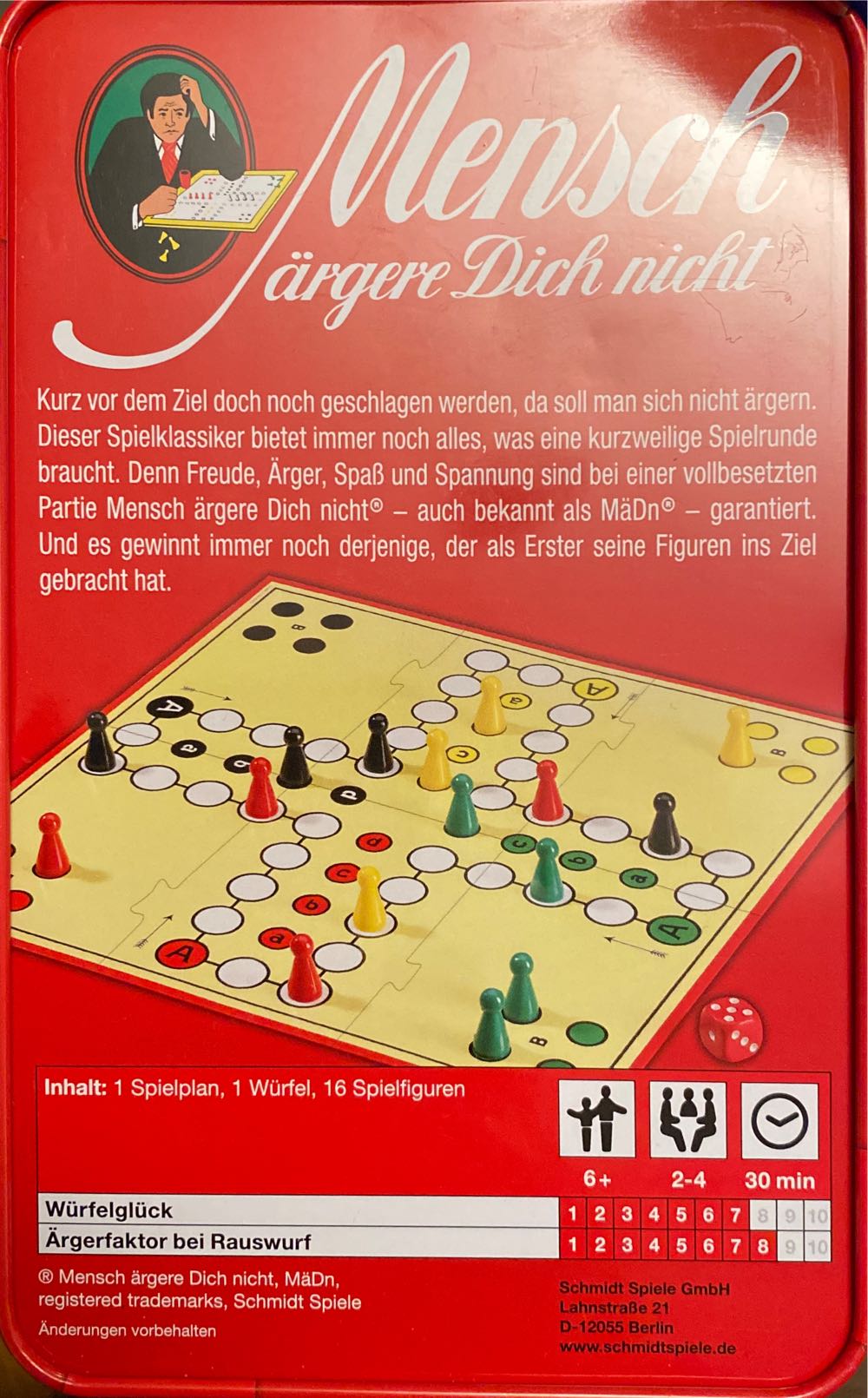 Mensch ärgere Dich nicht  (2-4) board game collectible [Barcode 4001504512040] - Main Image 2