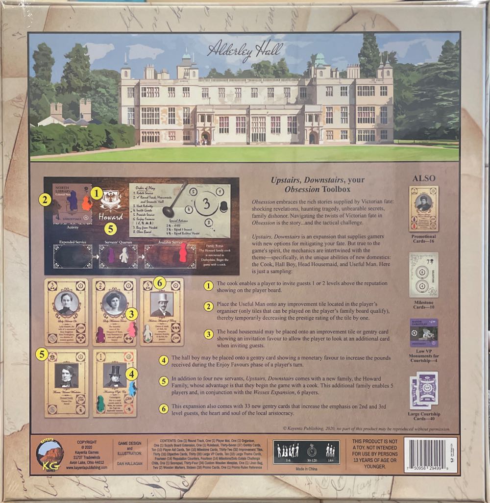 Obsession: Upstairs Downstairs  (1-6) board game collectible [Barcode 750958294999] - Main Image 2