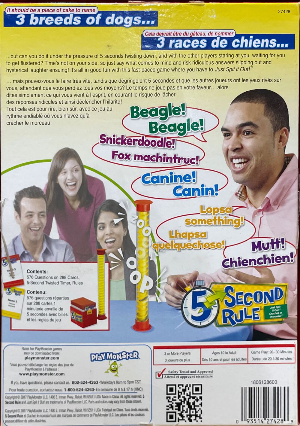 5 Second Rule Bilingual  (3+) board game collectible [Barcode 093514274289] - Main Image 2