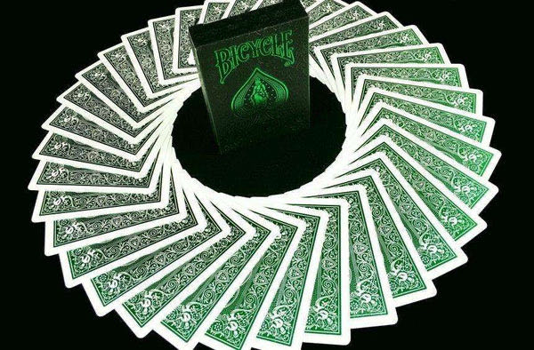 Bicycle Foil Back Emerald Playing Cards  board game collectible - Main Image 2