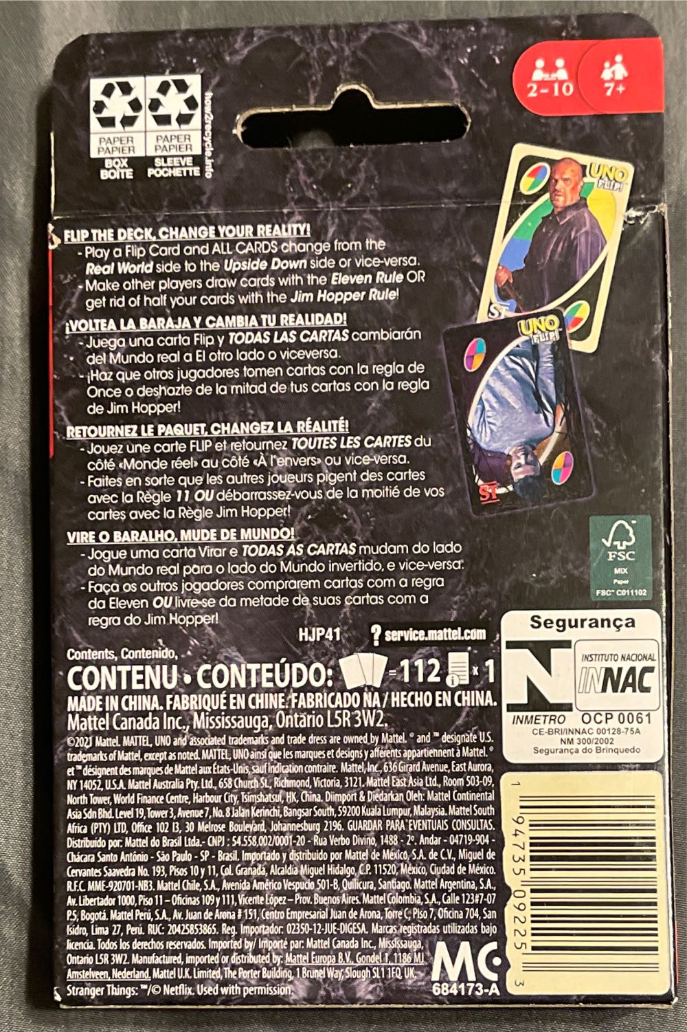 Stranger Things Uno Flip  board game collectible - Main Image 2