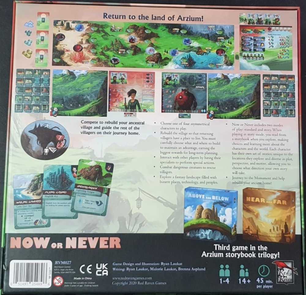 Now Or Never  (1-4) board game collectible [Barcode 051497254896] - Main Image 2