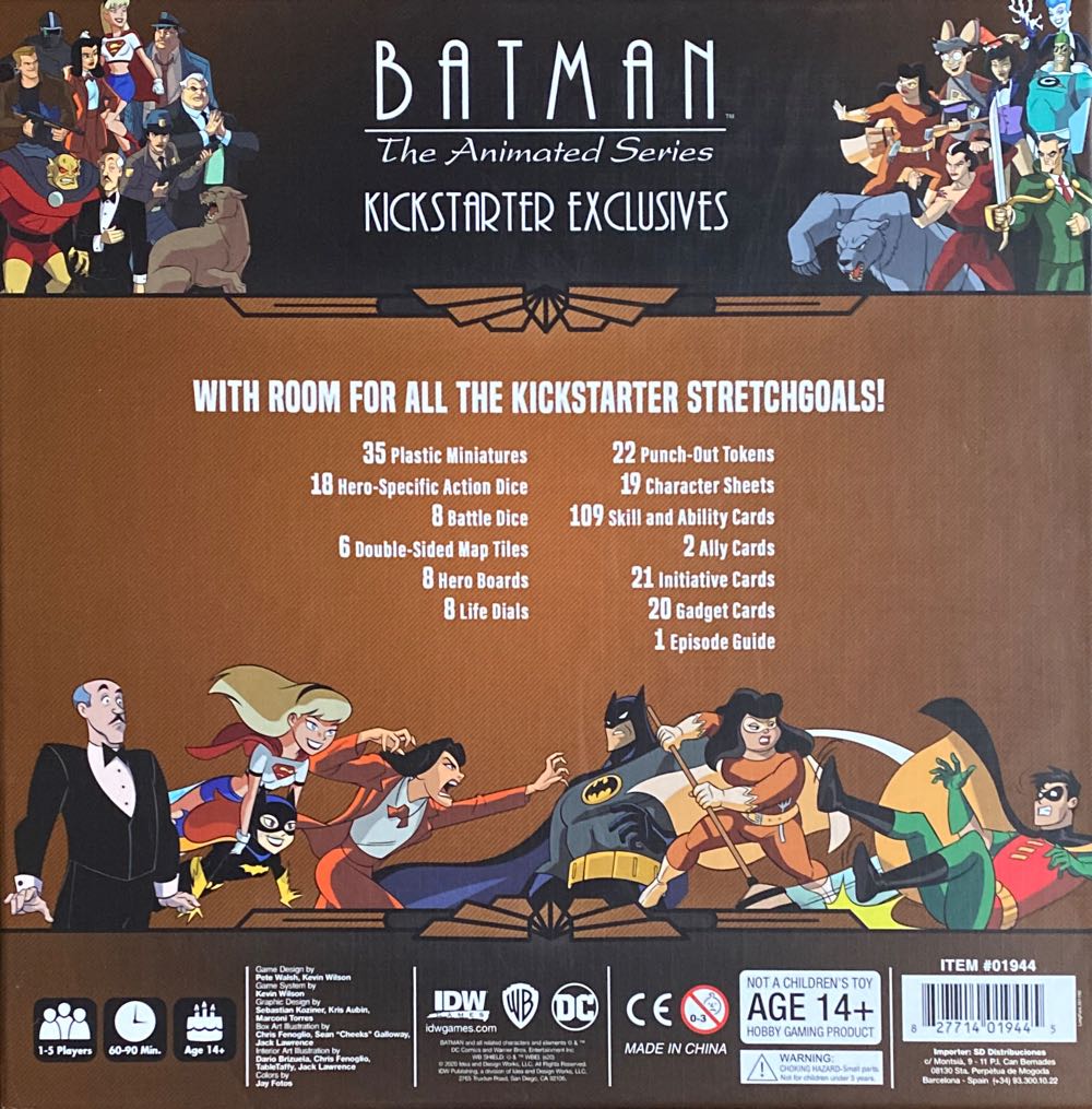 Batman: The Animated Series - Stretch Goals & Exclusives  (1-5) board game collectible [Barcode 827714019445] - Main Image 2
