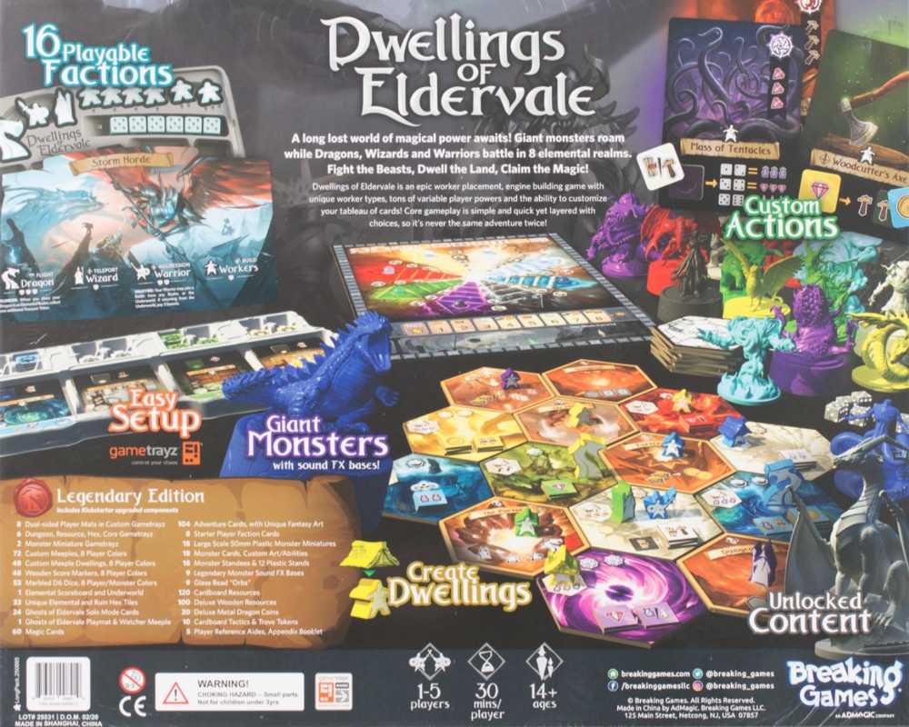 Dwellings Of Eldervale Legendary Edition Elemental  (1-5) board game collectible [Barcode 856454008419] - Main Image 2