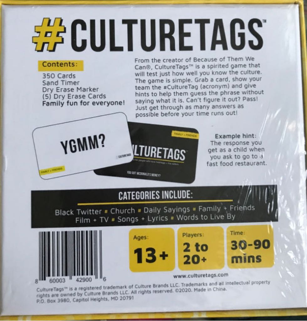 # Culture Tags  (2-20+) board game collectible [Barcode 860003429006] - Main Image 2