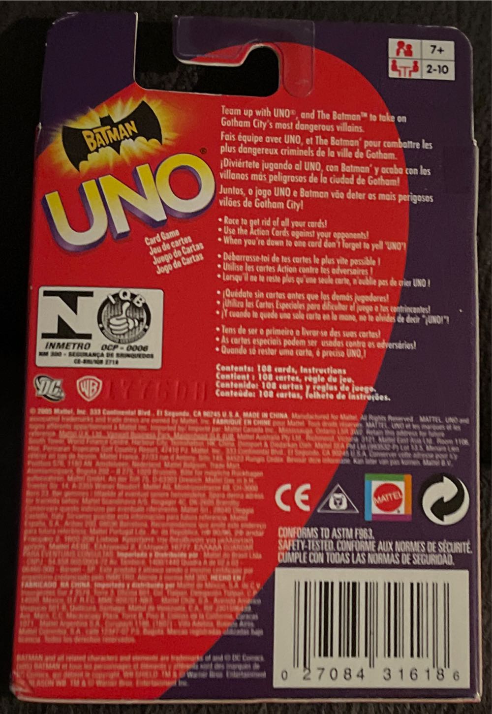 Batman Uno  board game collectible - Main Image 2