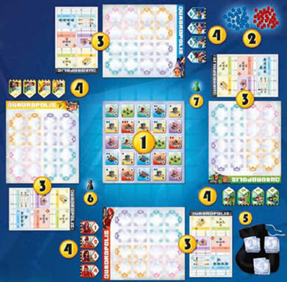 Quadropolis  (2-4) board game collectible [Barcode 824968785010] - Main Image 2