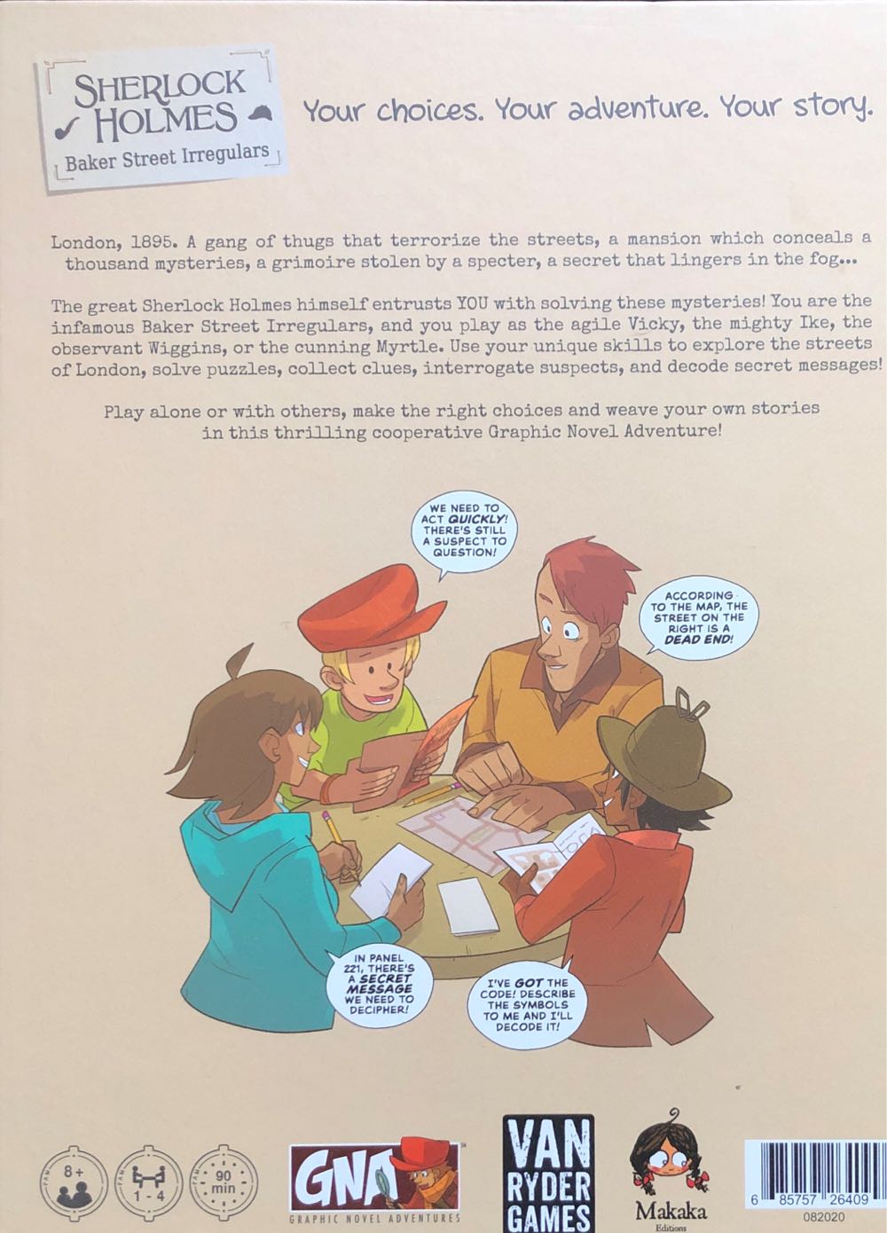 Sherlock Holmes Baker Street Irregulars  (1-4) board game collectible [Barcode 685757264099] - Main Image 2