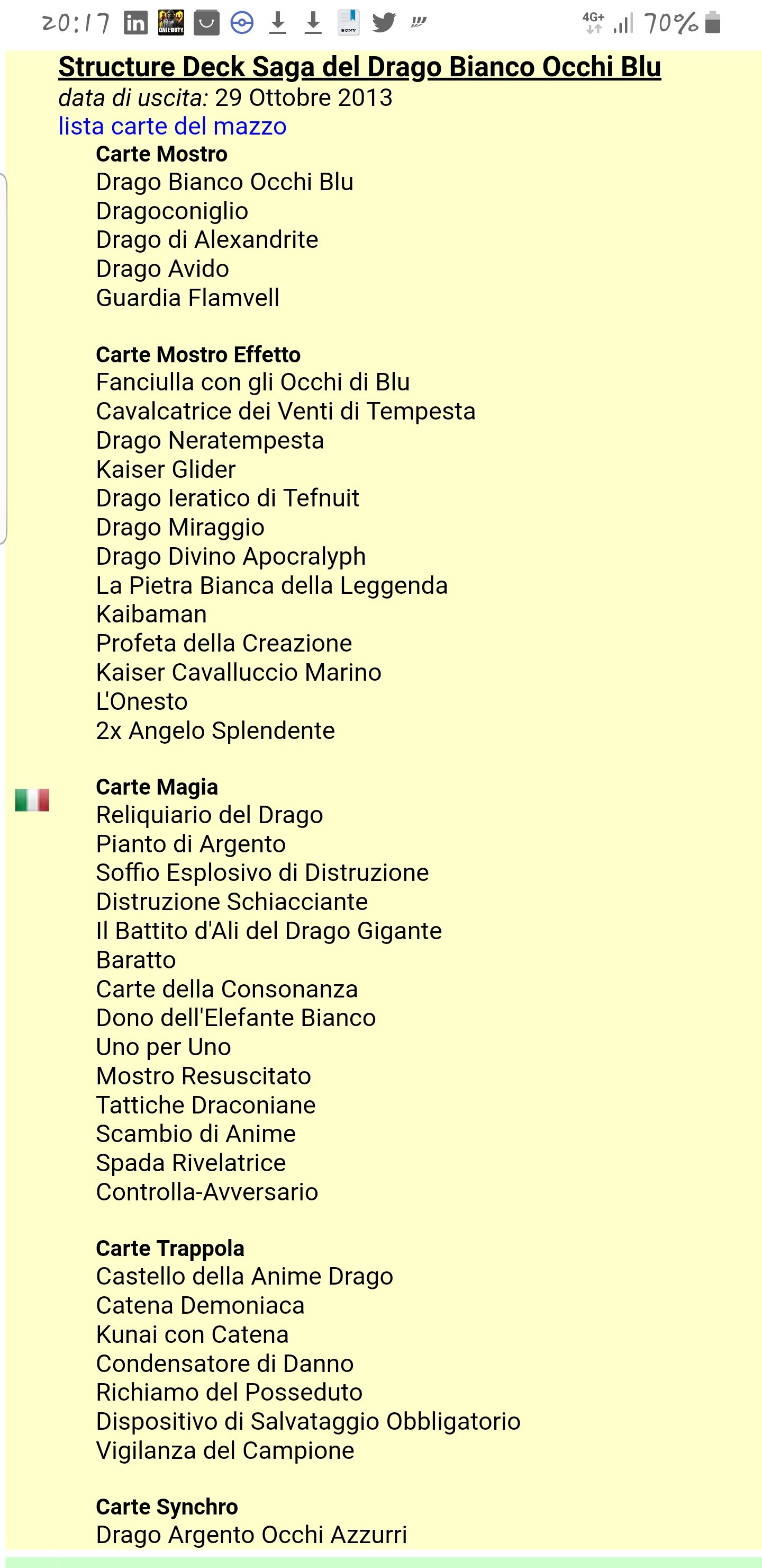 Yu-Gi-Oh Deck La Saga Del Drago Bianco Occhi Blu  board game collectible - Main Image 2