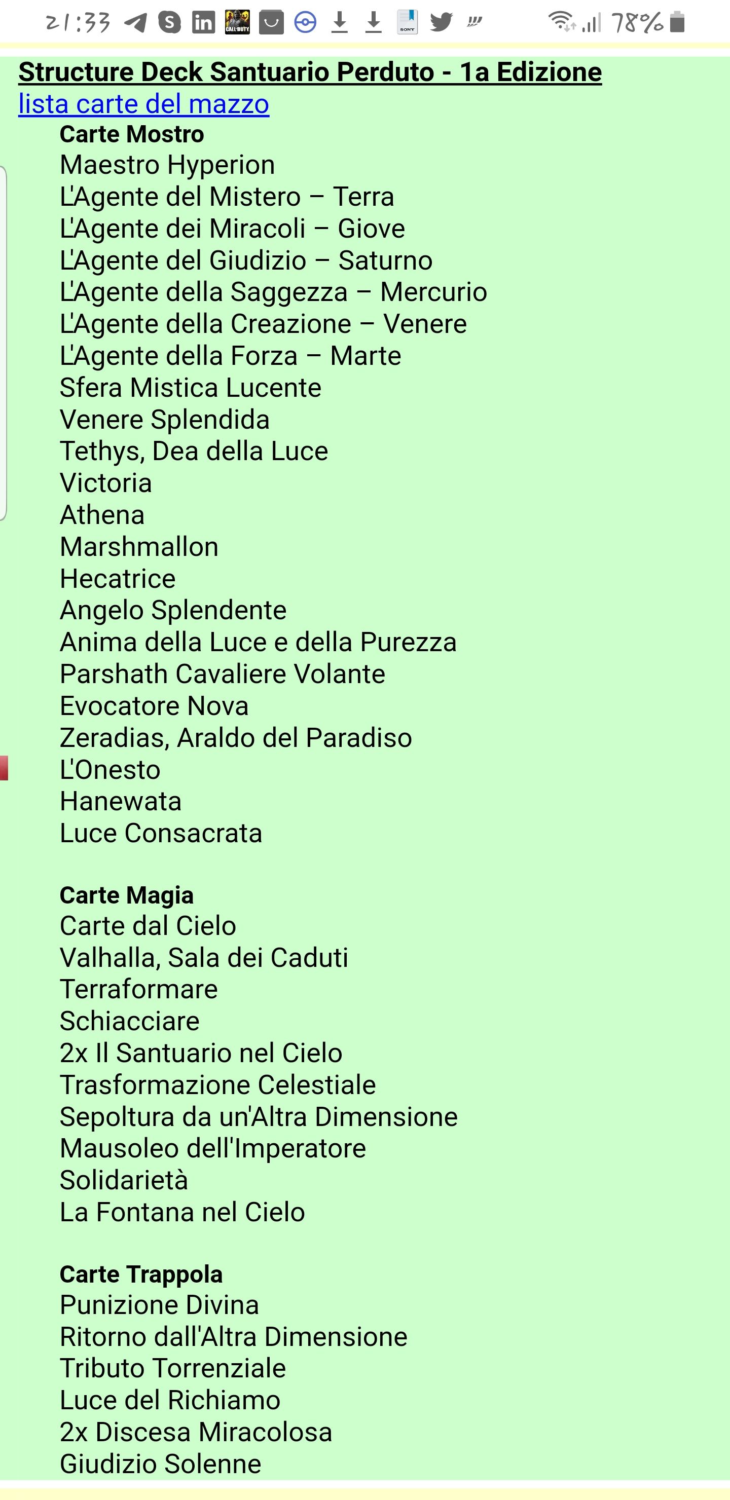 Yu-Gi-Oh Deck Santuario Perduto  board game collectible - Main Image 2