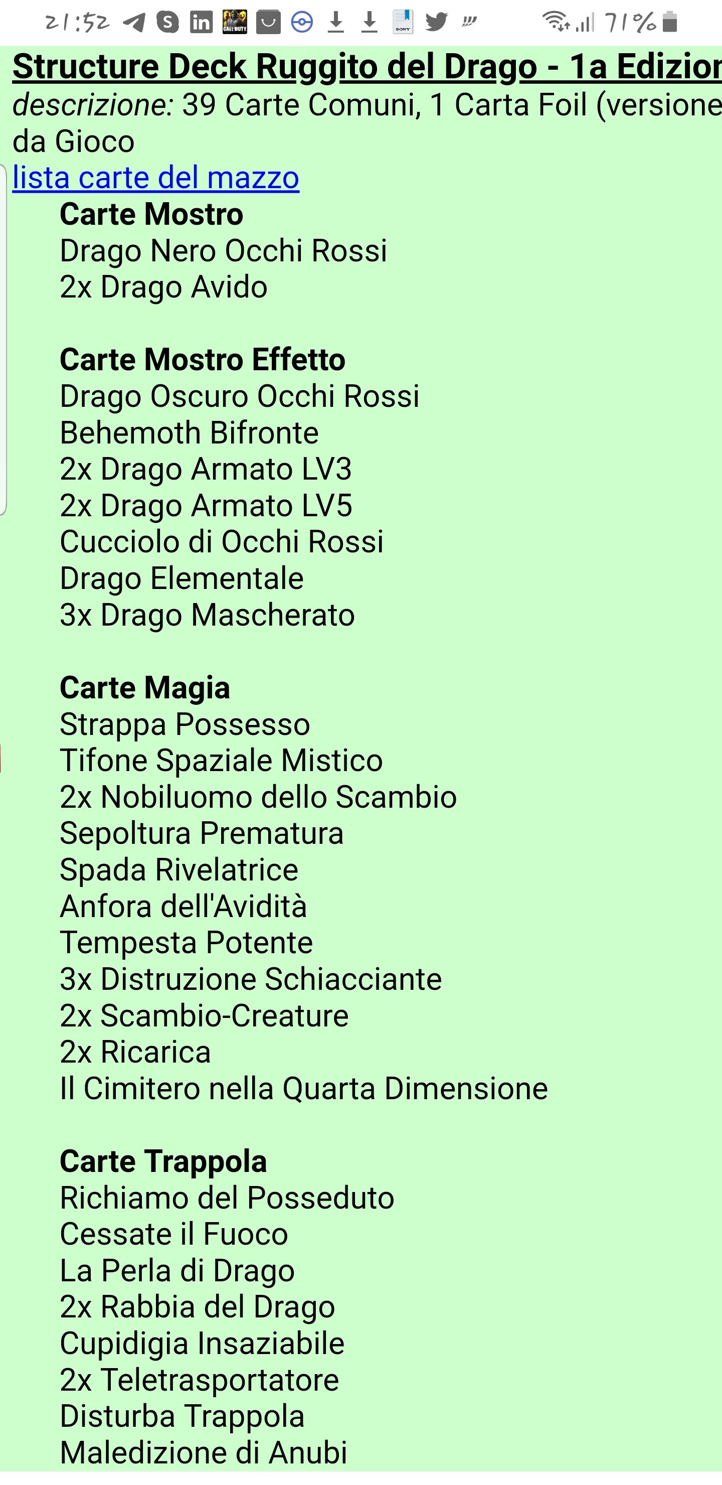 Yu-Gi-Oh Deck Ruggito Del Drago  board game collectible - Main Image 2