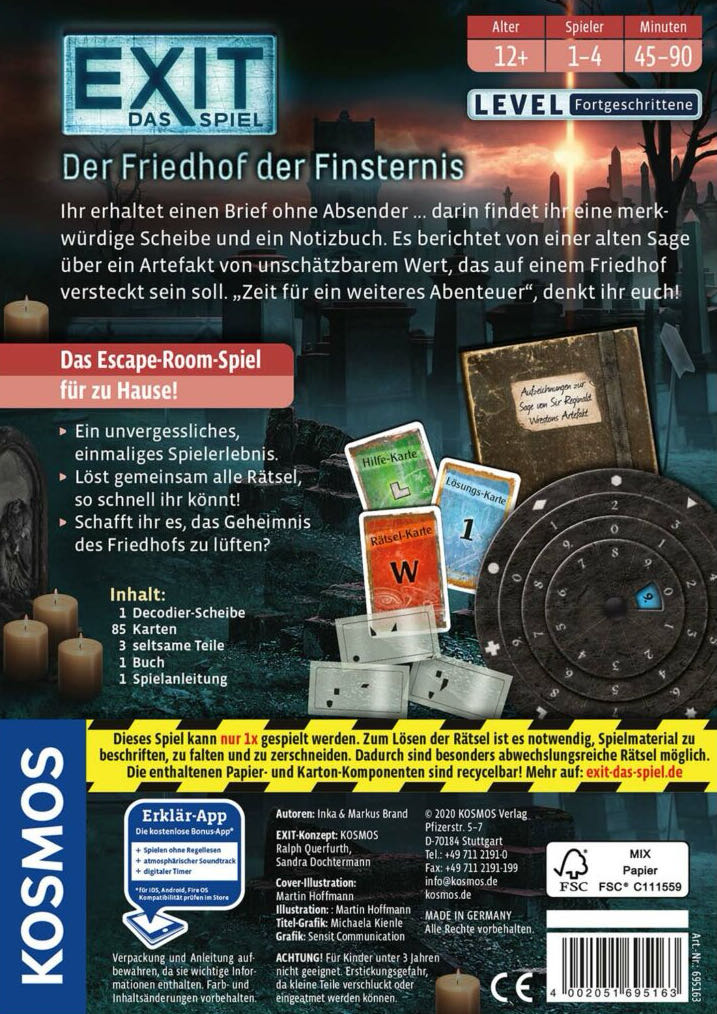 Exit - Der Friedhof der Finsternis  (1-4) board game collectible [Barcode 4002051695163] - Main Image 2