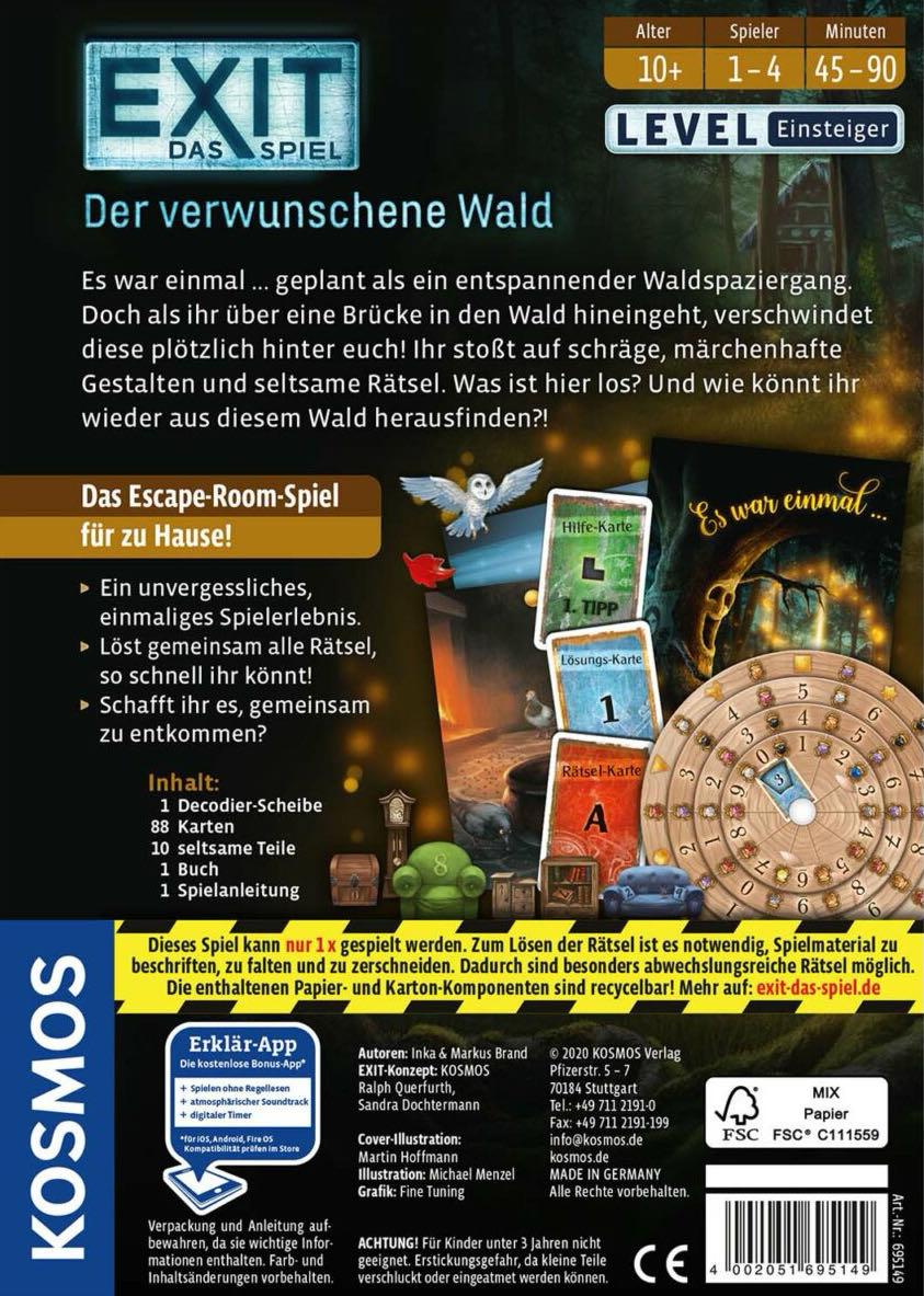 EXIT - Der verwunschene Wald  (1-4) board game collectible [Barcode 4002051695149] - Main Image 2