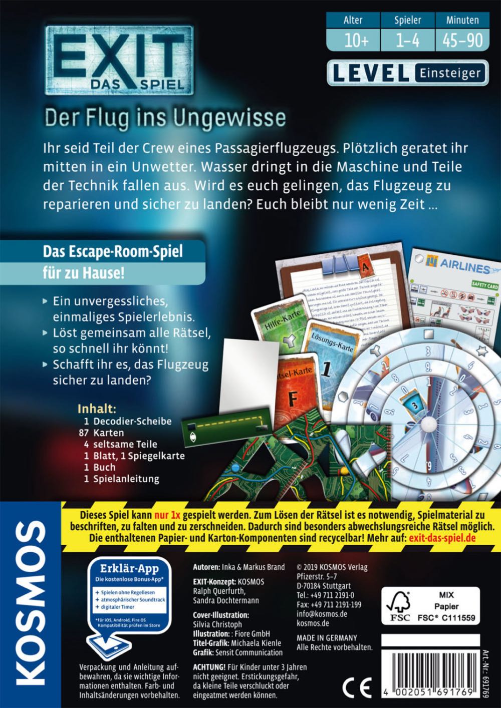 EXIT - Der Flug ins Ungewisse  (1-4) board game collectible [Barcode 4002051691769] - Main Image 2