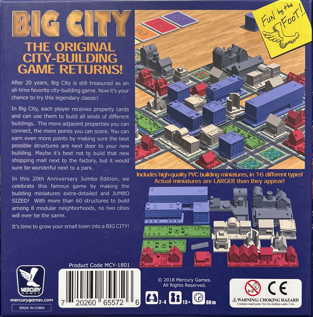 Big City: 20th Anniv. Ed.  (2-5) board game collectible [Barcode 720260655726] - Main Image 2