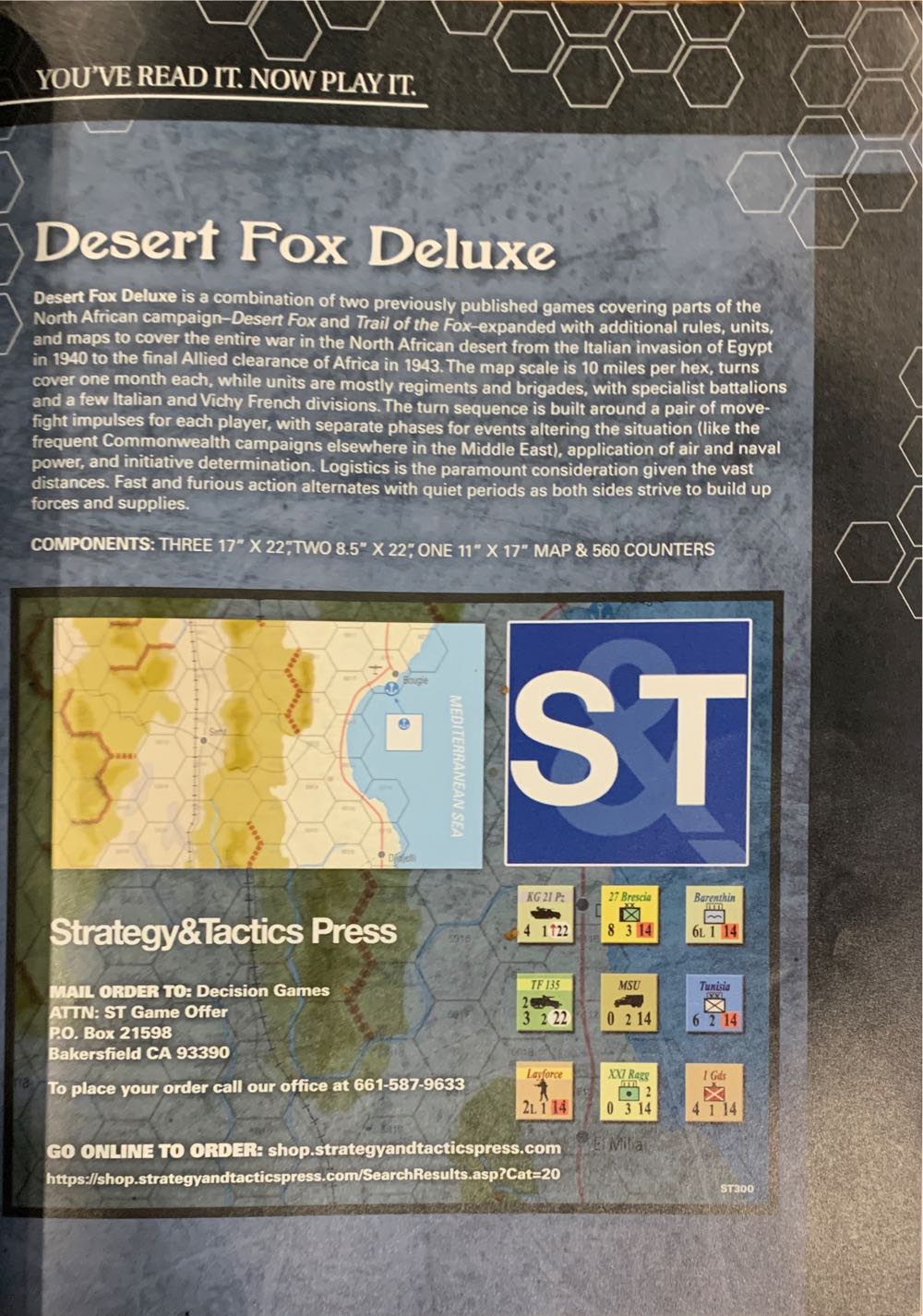 Strategy & Tactics #300 - Desert Fox Deluxe  (2) board game collectible - Main Image 2