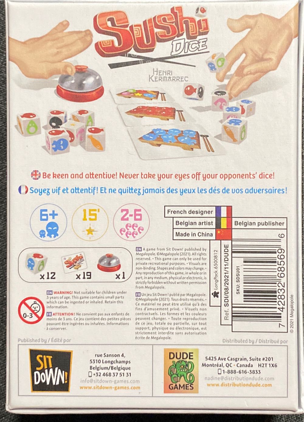 Sushi Dice  board game collectible [Barcode 742832685696] - Main Image 2