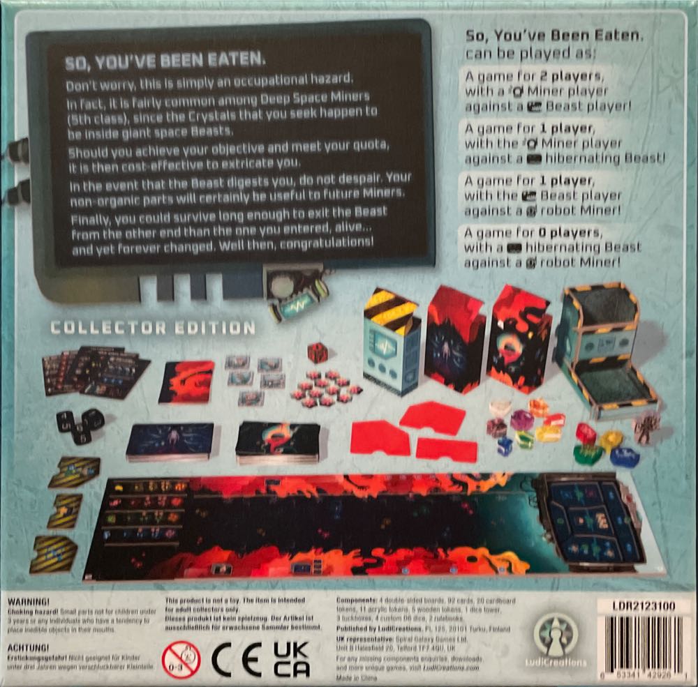 So, You’ve Been Eaten  (0-2) board game collectible [Barcode 653341429261] - Main Image 2