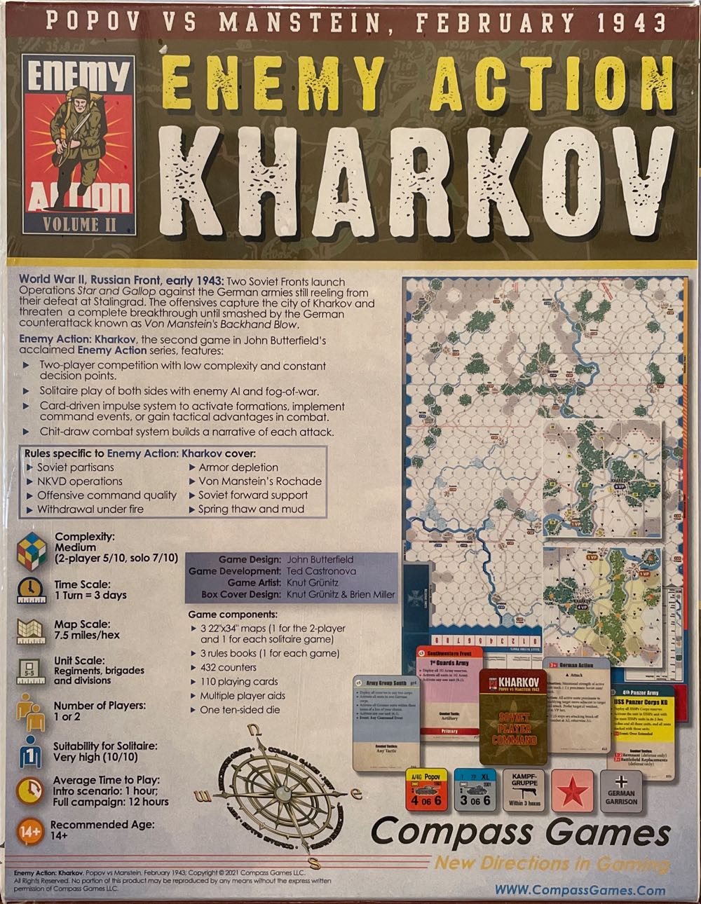 Enemy Action: Kharkov  (1-2 Players) board game collectible - Main Image 2
