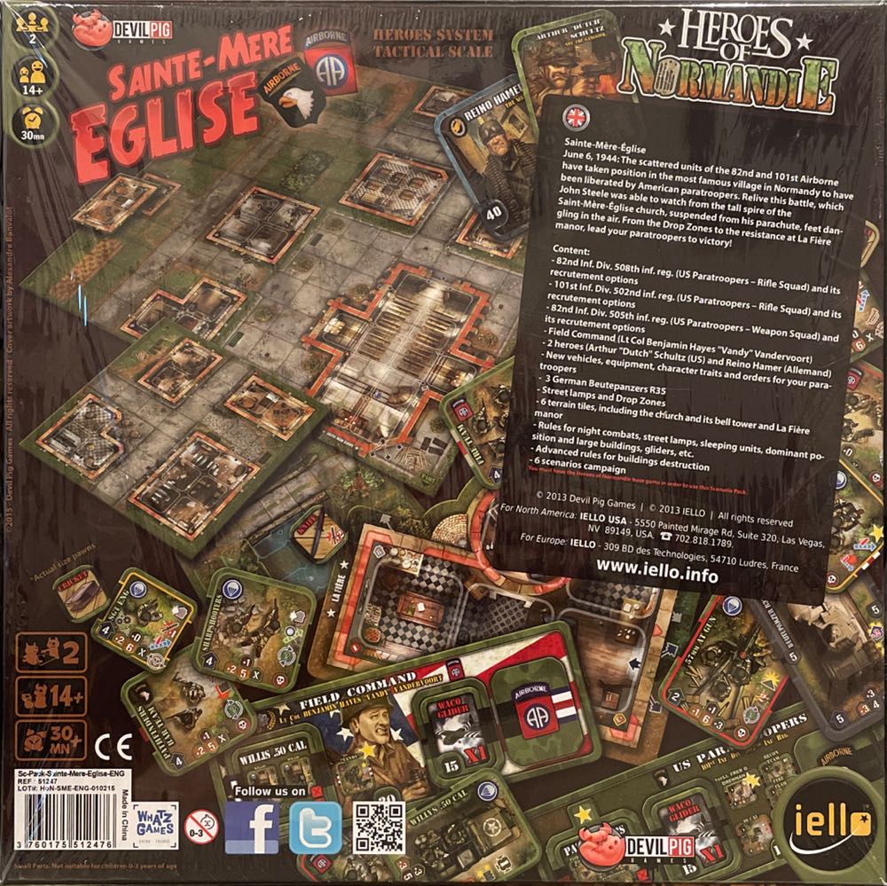 Heroes Of Normandie: Sainte-Mere Eglise  (2) board game collectible [Barcode 3760175512476] - Main Image 2