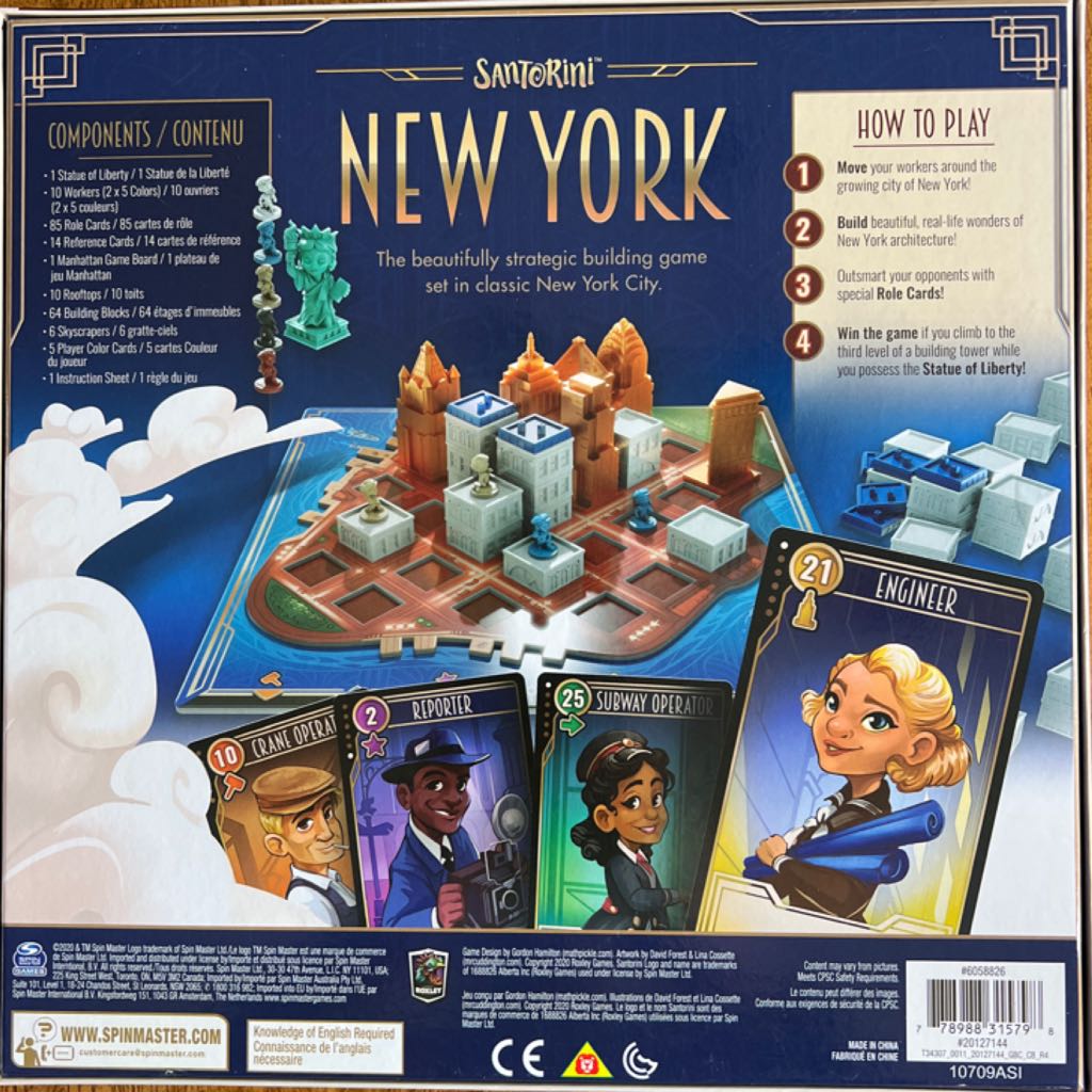 Santorini New York  (2-5) board game collectible [Barcode 778988315798] - Main Image 2