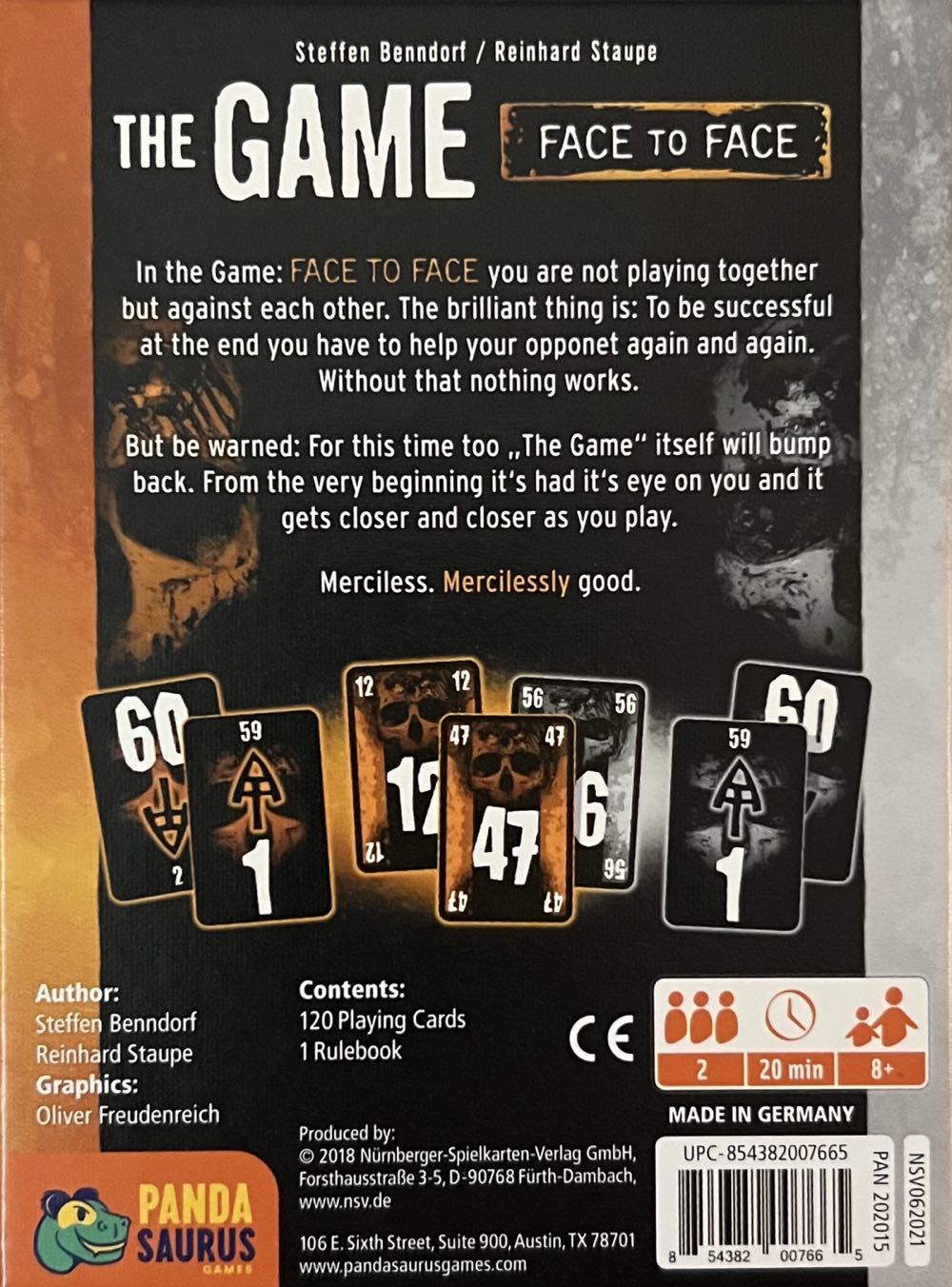 The Game: Face To Face  (2) board game collectible [Barcode 854382007665] - Main Image 2